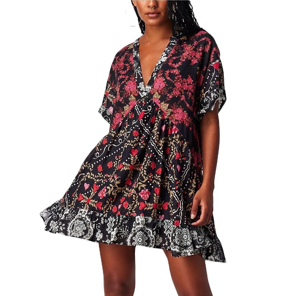 Variant image for Robe Bohème Longue Femme à Col en V – Élégante et Confortable, Parfaite pour Soirées Printanières et Été-12