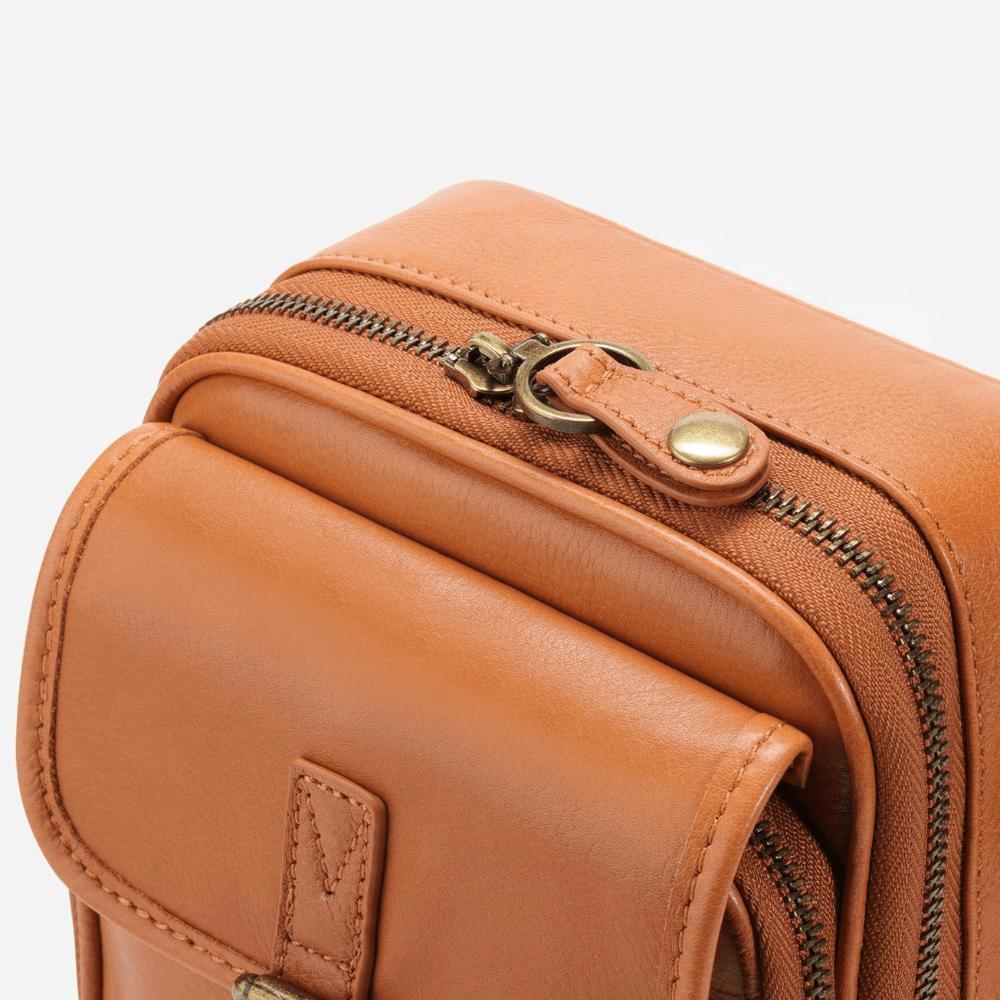 Sac Bandoulière Femme en Cuir Plein Grain avec Portefeuille Intégré – Compact et Pratique, Idéal pour Sorties Quotidiennes