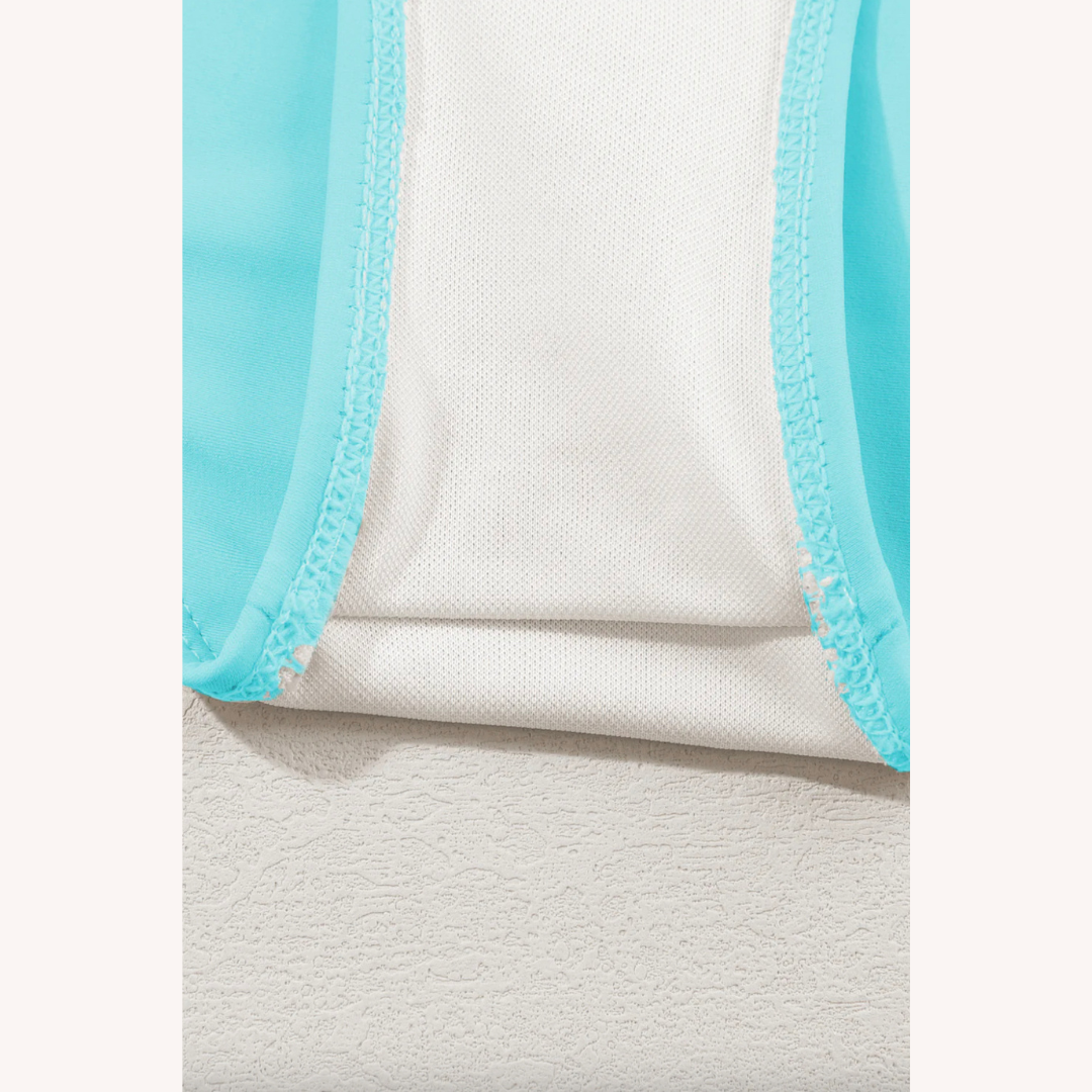 Chic Women's Triangle High-Waisted Swimsuit with Nautical Stripes – Bohemian Elegance and Optimal Comfort