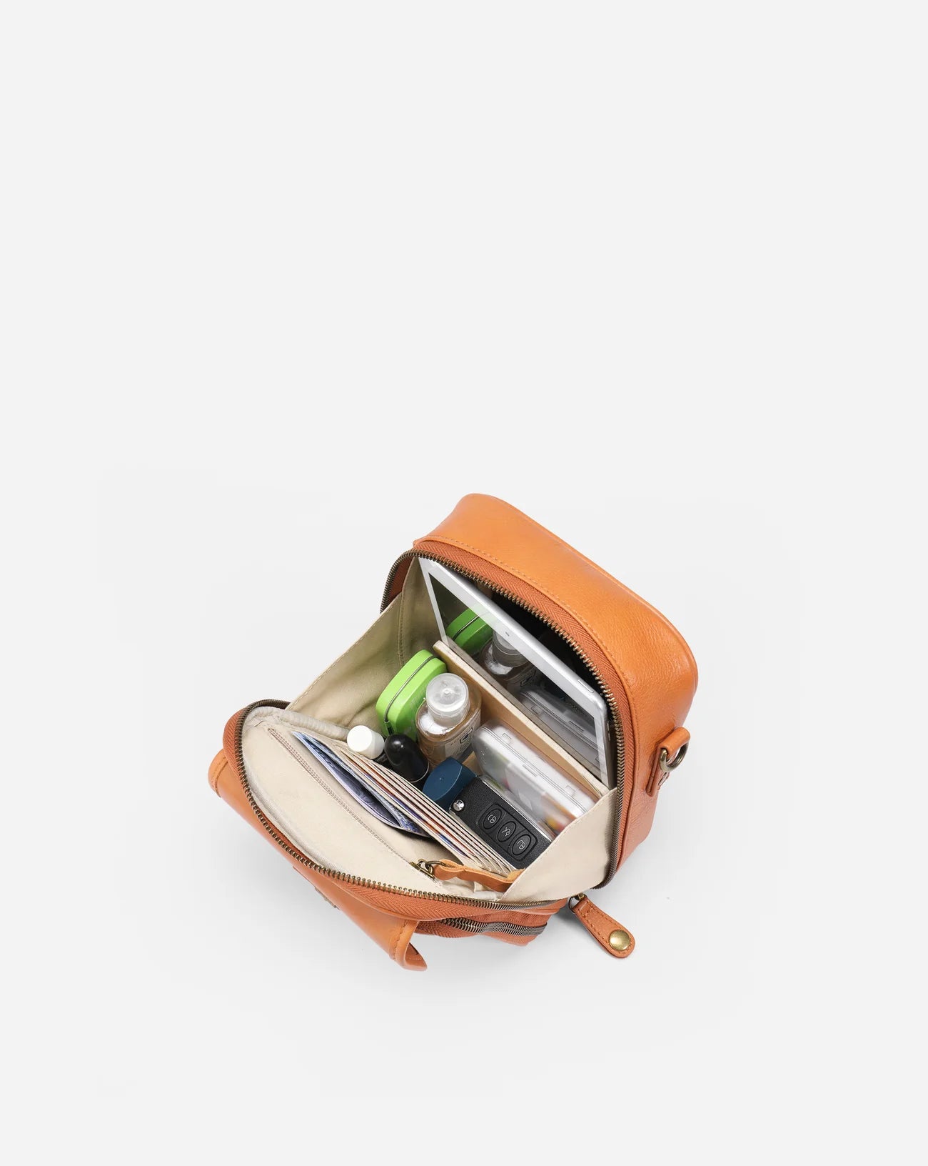 Sac Bandoulière Femme en Cuir Plein Grain avec Portefeuille Intégré – Compact et Pratique, Idéal pour Sorties Quotidiennes