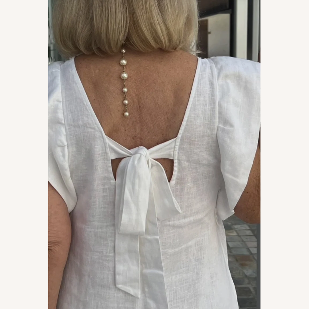 Robe Longue Femme Décontractée en Coton et Lin – Silhouette Fluide Idéale pour l'Été