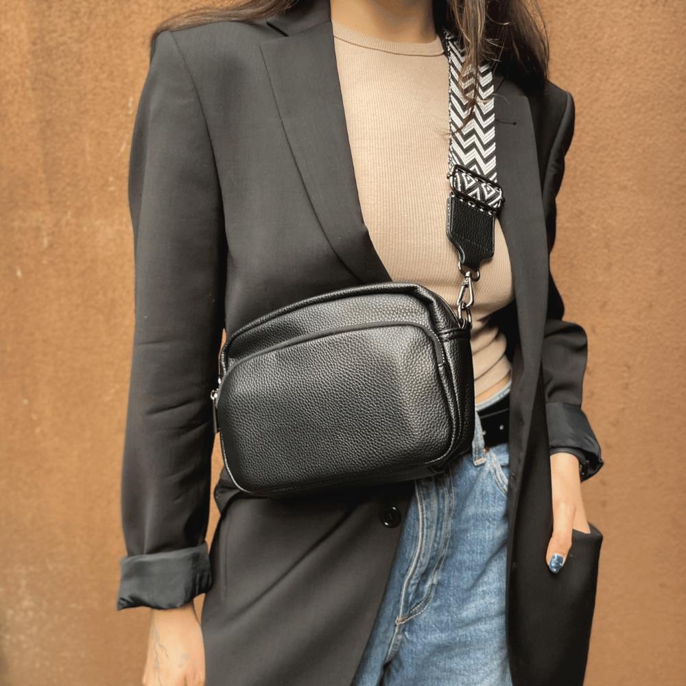 Sac à Bandoulière Femme en Cuir Premium avec Compartiments Zippés – Confort Ergonomique et Design Élégant