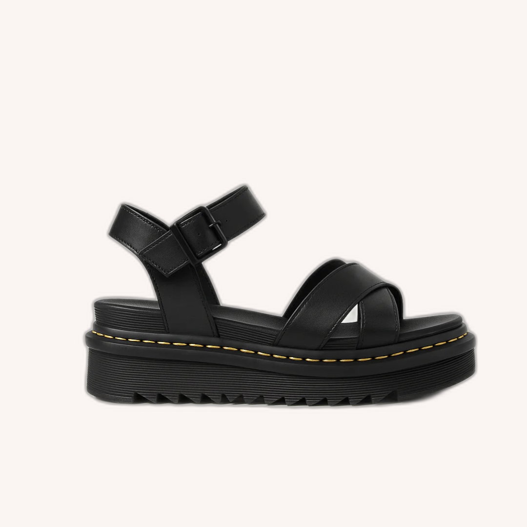 Sandales Femme Noire Taille 38 Cuir Synthétique Semelle Épaisse Confortable