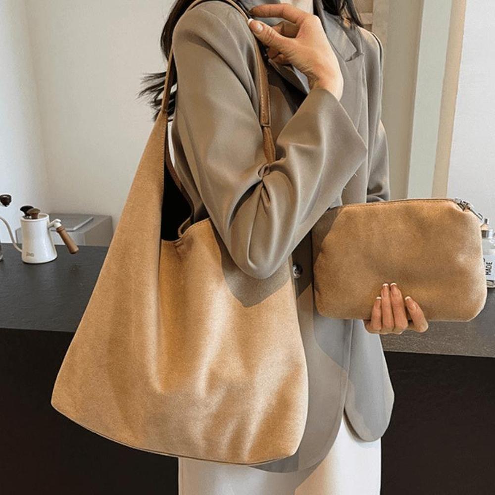 Sac à Bandoulière Femme en Cuir Végétalien Semi-Circulaire pour Macbook 13 Pouces – Élégant et Spacieux