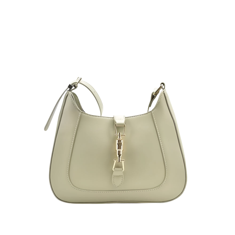 Women's Baguette Handbag in Vegetable Leather with Adjustable Shoulder Strap - Vintage Style, 26x6x22 cm