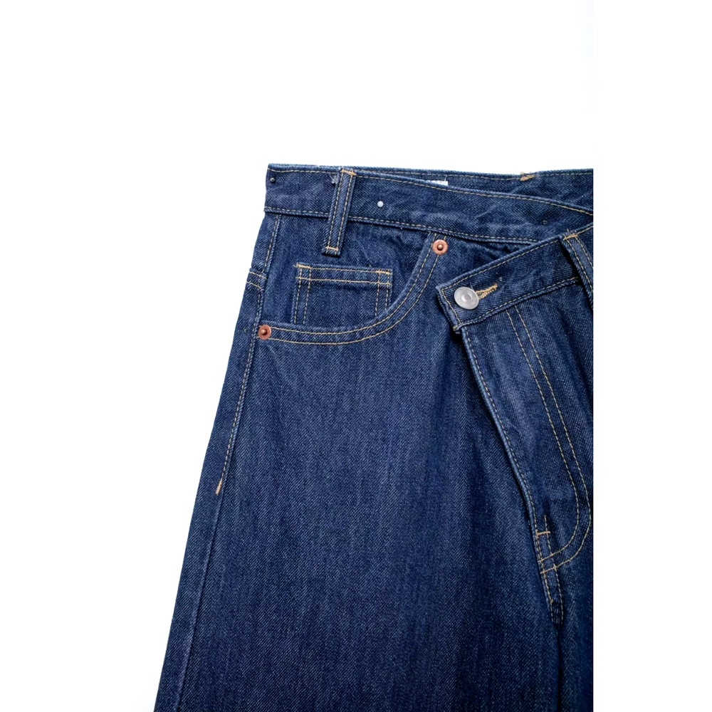 Women's Jean Baggy Dark Denim Size M 98% Cotton 2% Elastane