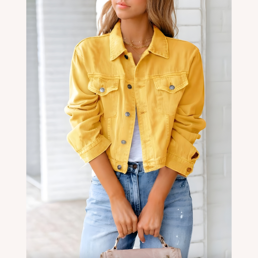 Veste Femme en Jean Rose Taille M Coton 100%