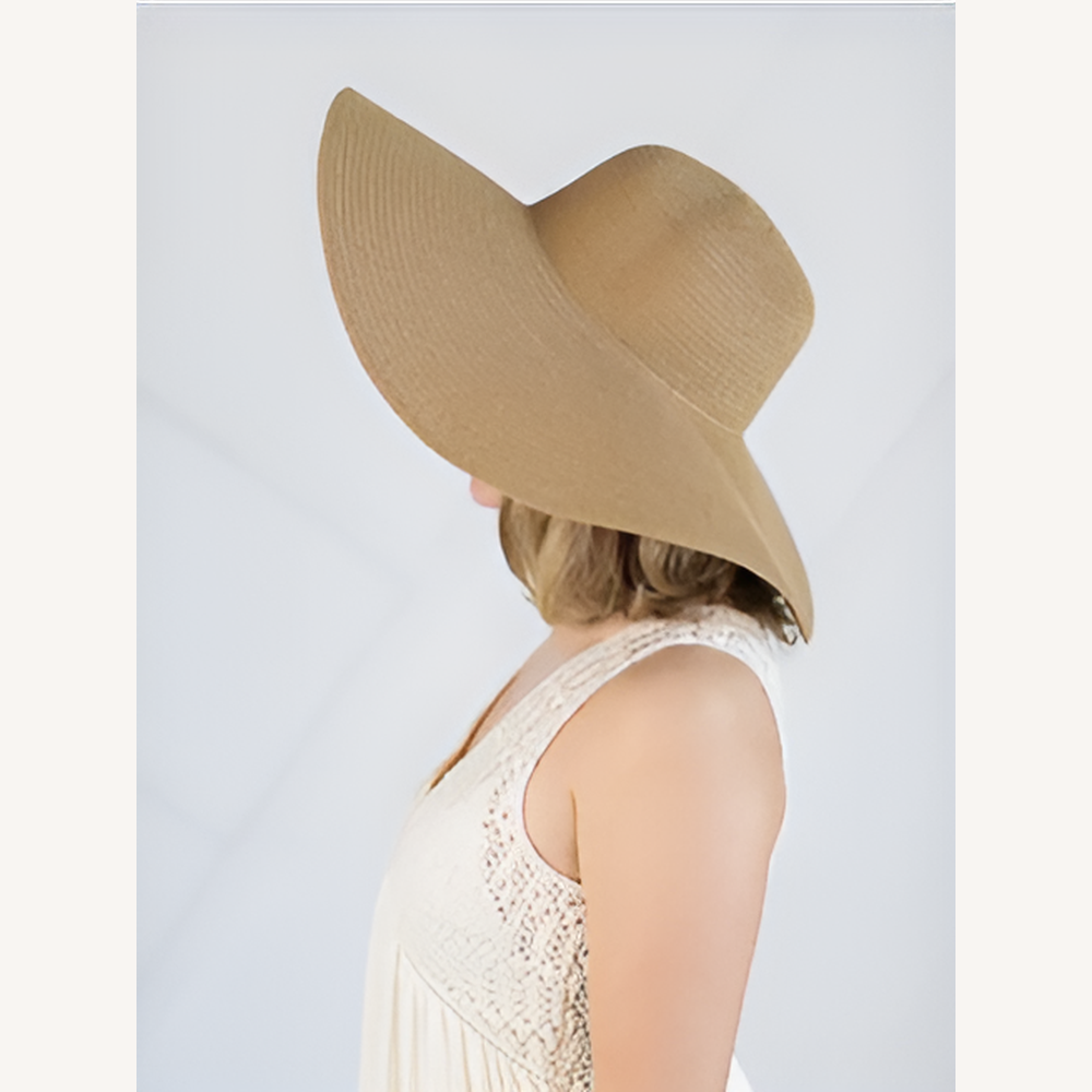 Chapeau de Paille Estival Léger Femme avec Protection Solaire Ajustable 54-58 cm – Idéal Plage et Sorties d'Été