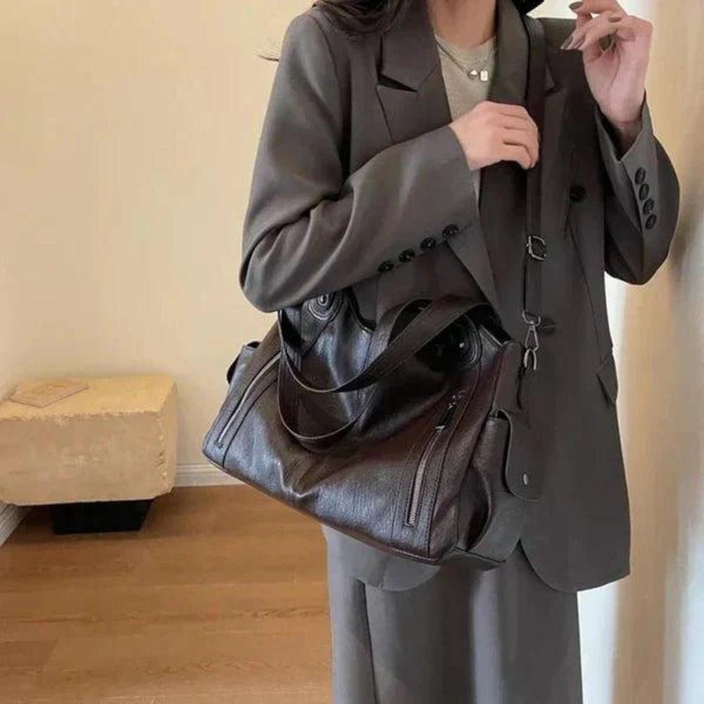 Sac Fourre-Tout Cuir Élégant pour Femme – Grand Espace de Stockage, Idéal pour le Travail et les Sorties