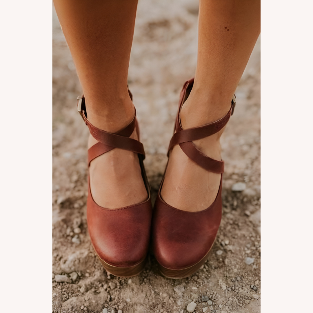 Chaussures Compensées Femme Beige Taille 38 Simili Cuir Chic