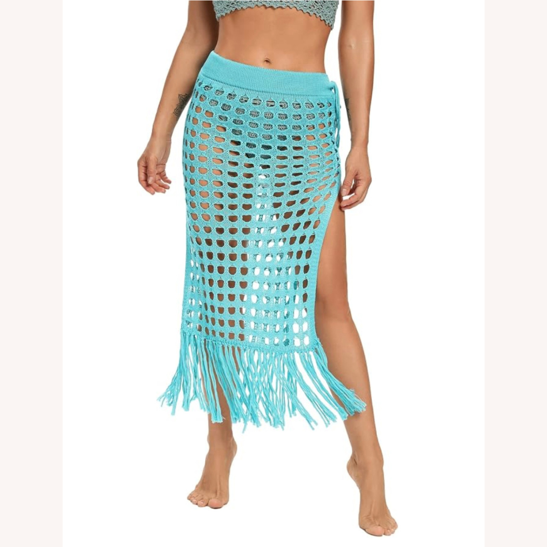 Couverture en Crochet Bohème avec Glands – Style Chic et Polyvalent pour Femmes, Taille S, M, L