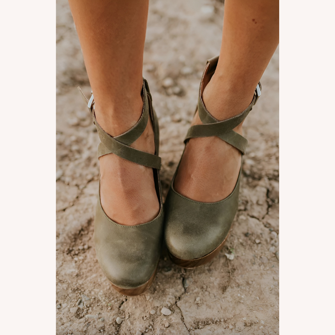 Chaussures Compensées Femme Beige Taille 38 Simili Cuir Chic