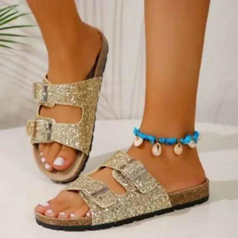Variant image for Sandales Femme Pailletées Argent Taille 38 Synthétique-17