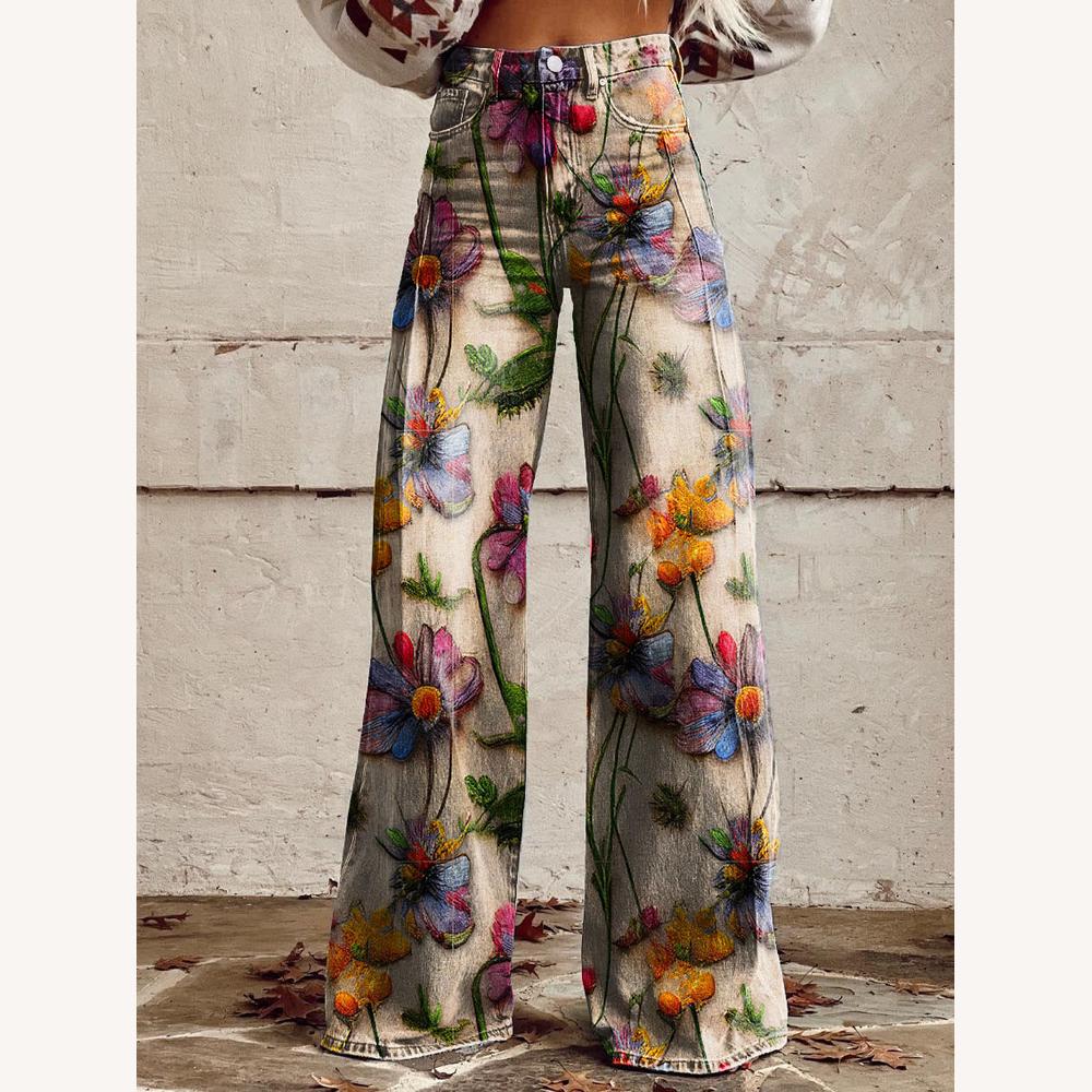Variant image for Pantalon Large Fluide Femme en Tissu Léger – Chic et Confortable pour l'Été, Disponible en Plusieurs Couleurs-41