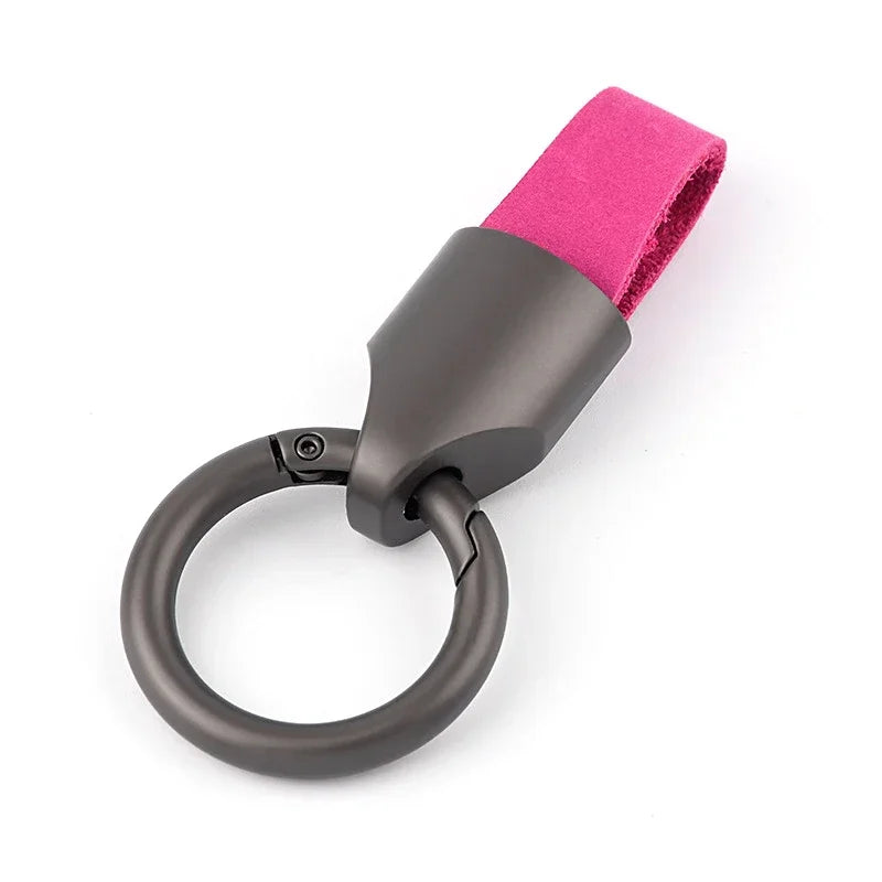Anneau de Carabiner en Cuir de Vache avec Clip Pratique pour Clés – Accessoire Unisexe Durable et Élégant