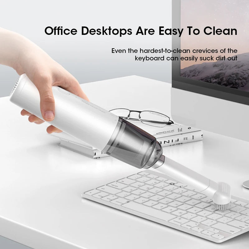 Portable Rechargeable Hand Vacuum Cleaner - Powerful Suction 13000 Pa, Cordless, Lightweight for Car and Home