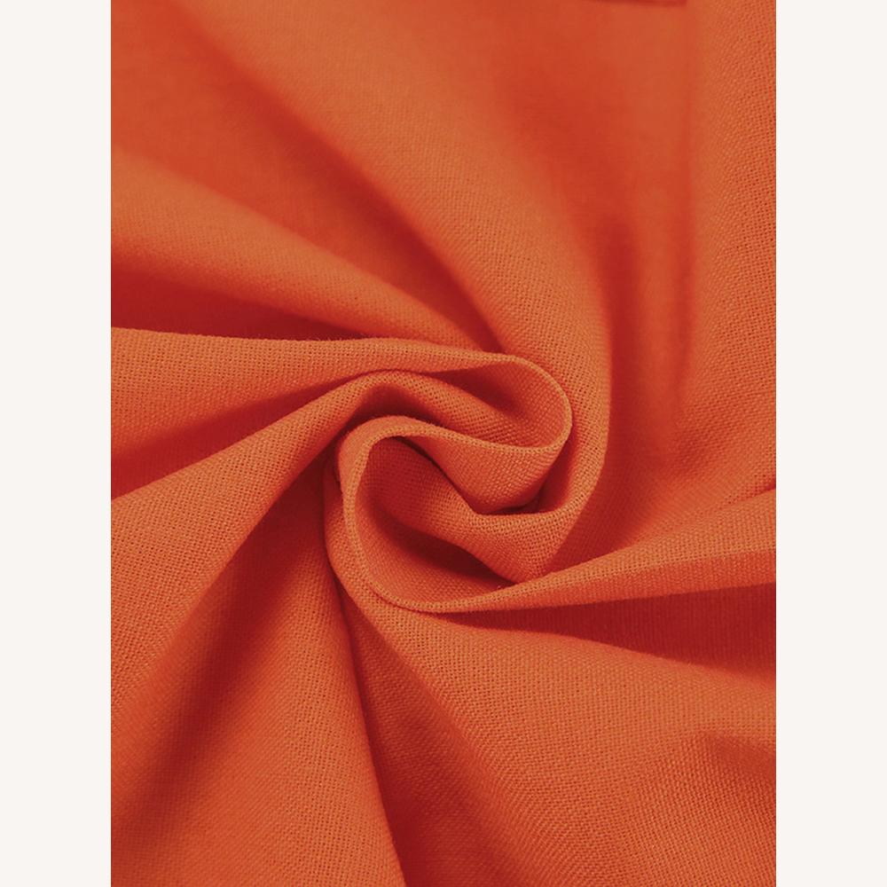 Pantalon Fluide Femme Taille Haute Élégan avec Tissu Respirant – Orange Éclatant, Confort Optimal