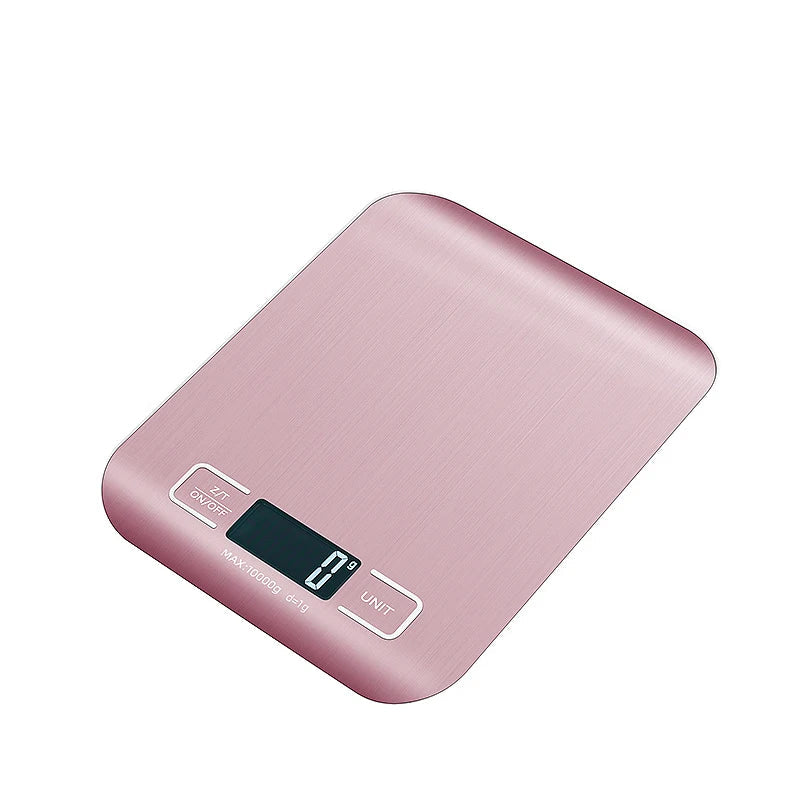 Balance de cuisine numérique en acier inoxydable avec écran LCD rétroéclairé – précision de 1g et design compact