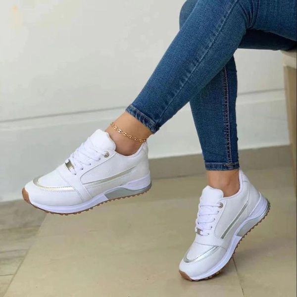 Breathable Orthopedic Sneakers with Cushioned Sole – 5 cm Heel for Pain Relief