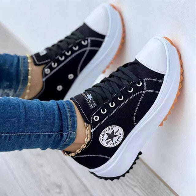 Breathable ergonomic leather women's sneakers with orthopedic support for optimal comfort