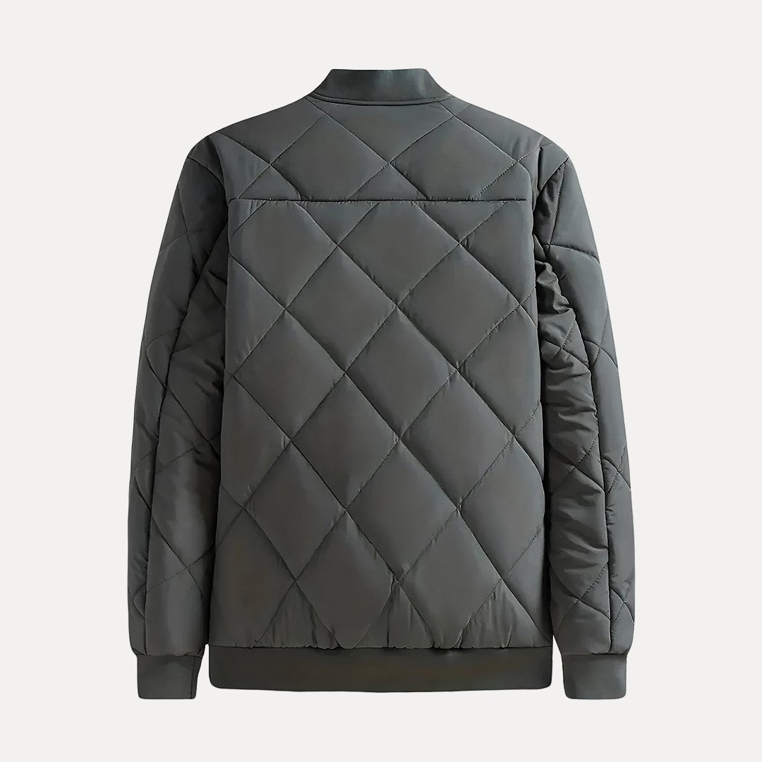 Blouson Bomber Insulated Men's Quilted Cotton with Fleece Lining – Urban Style, Optimal Comfort