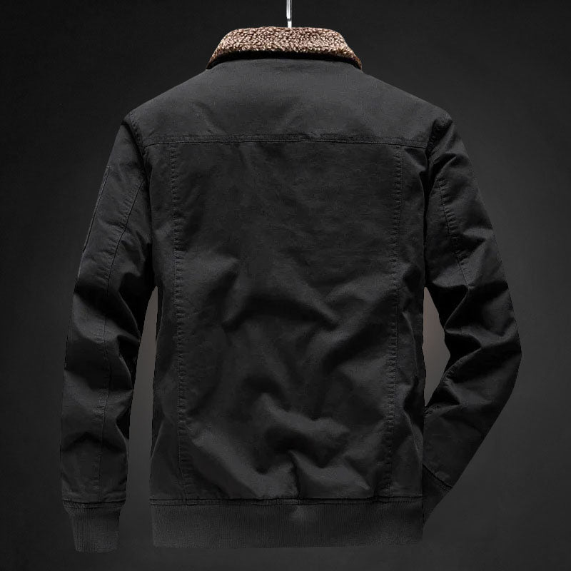 Blouson Bomber Insulated Men's Jacket with Sherpa Lining – Perfect for Winter