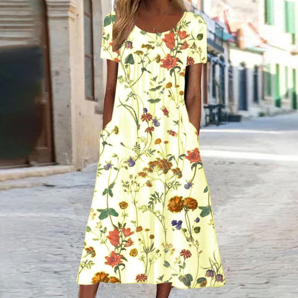 Robe d'Été Femme Chic Longue en Polyester - Élégante et Confortable pour Toutes les Occasions