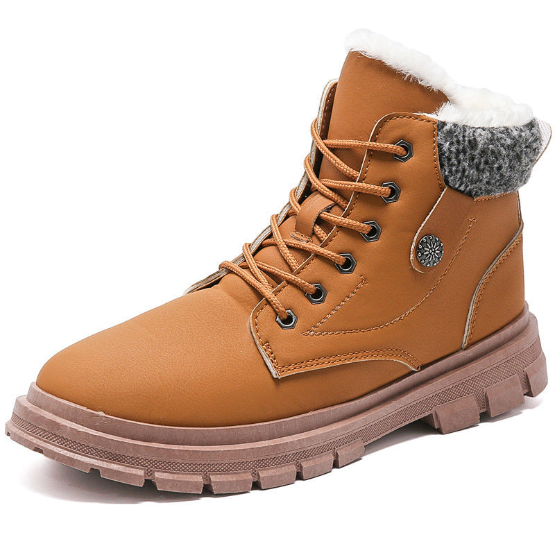 Bottes Courtes Imperméables pour Hommes en PU avec Doublure Isolante – Semelle Crantée et Style Urbain