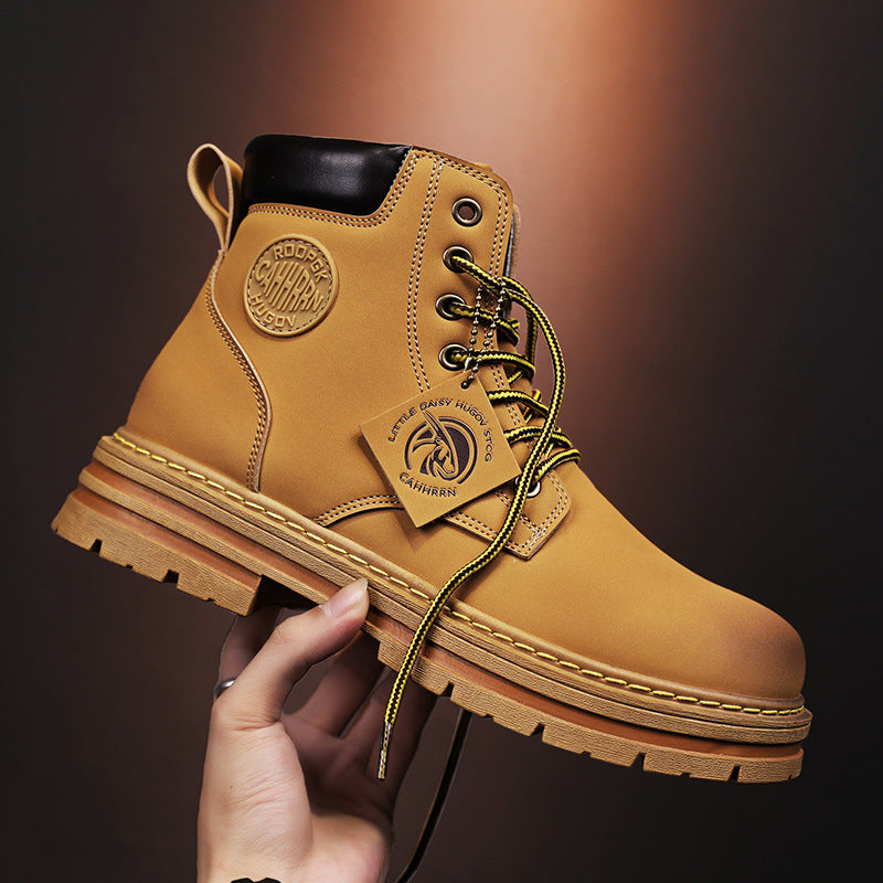 Bottes à Lacets Isolantes pour Hommes avec Doublure en Polaire et Semelle Crantée Antidérapante – Taille 39 à 45