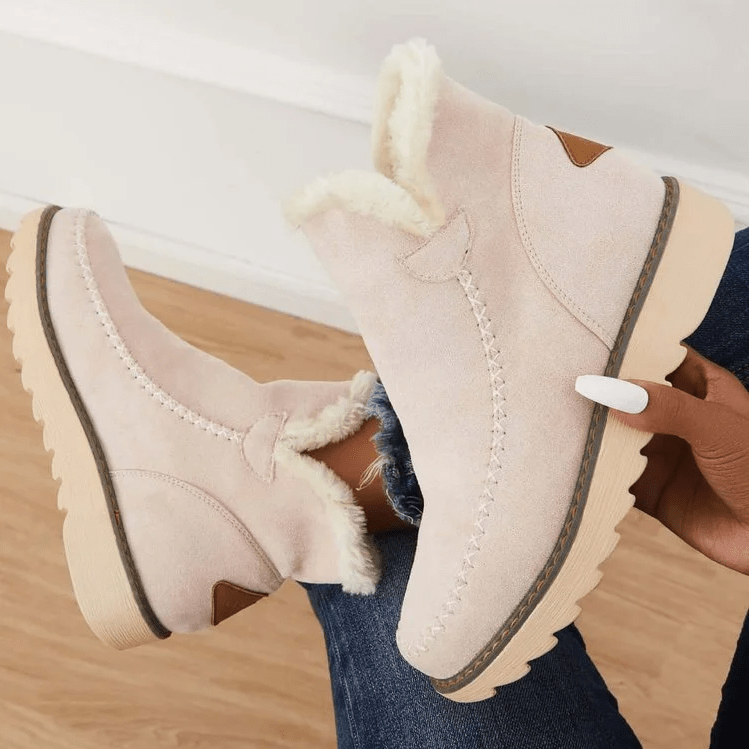 Bottes d'Hiver Femme en Suède avec Doublure en Polaire - Confort et Style 1