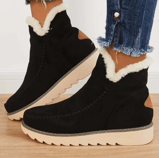 Bottes d'Hiver Femme en Suède avec Doublure en Polaire - Confort et Style 4