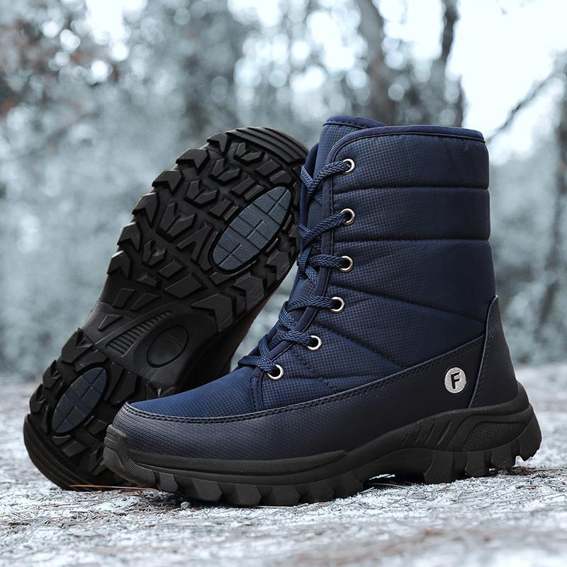 Bottes d'Hiver Isolantes à Tube Haut en Nylon avec Semelle Antidérapante et Rembourrage Confortable – Taille 36 à 46
