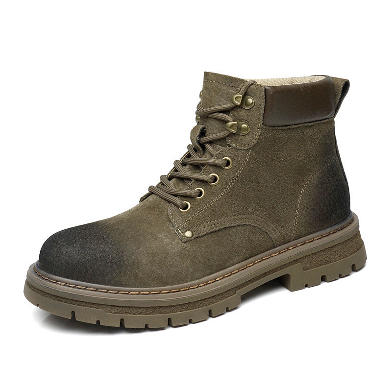 Bottes de Randonnée en Daim pour Hommes avec Doublure en Peau de Porc et Semelle Caoutchouc Antidérapante - Confort et Traction Optimaux