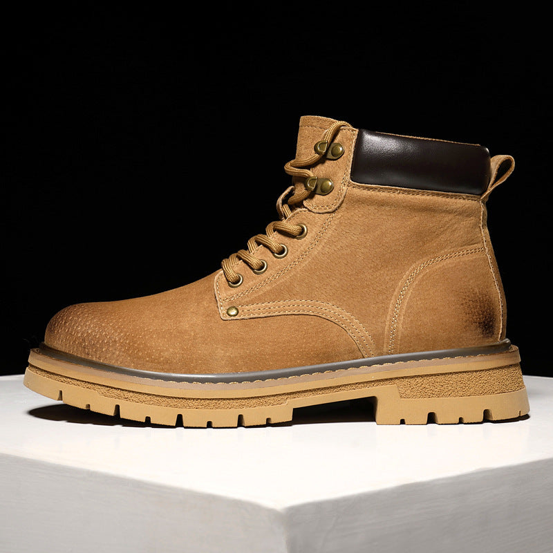 Bottes de Randonnée en Daim pour Hommes avec Doublure en Peau de Porc et Semelle Caoutchouc Antidérapante - Confort et Traction Optimaux