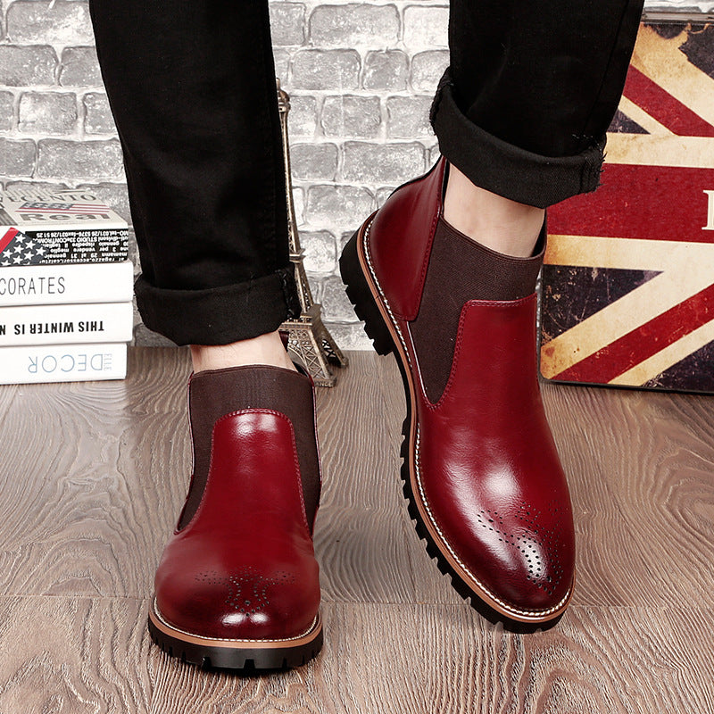 Bottines Chelsea en Cuir Super-Fibre pour Hommes – Semelle Crantée, Confort Optimal et Design Élégant