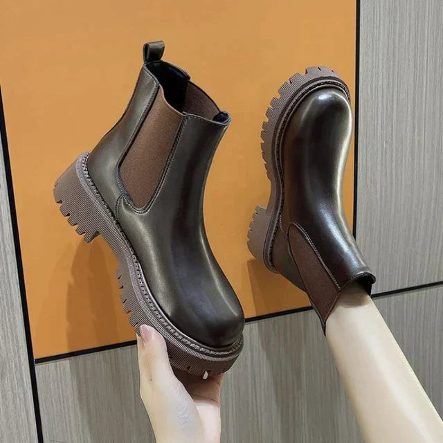 Bottines Chelsea pour Femmes avec Semelle Épaisse en PU - Confort et Style Automnal 3
