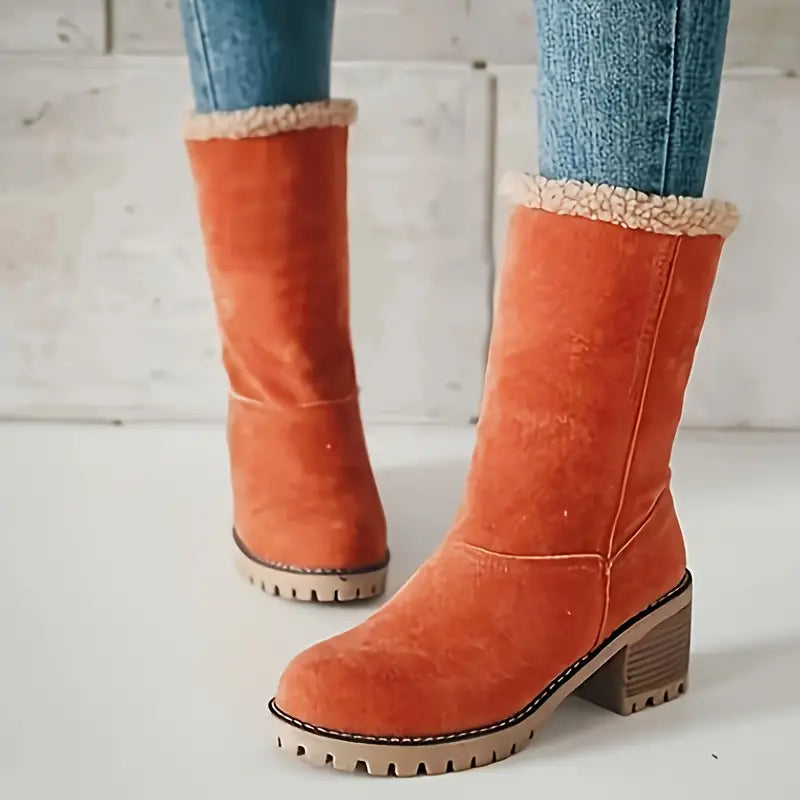 Bottines Fourrées Femme à Plateforme – Doublure en Polaire, Style Hivernal, Semelle Robuste, Bottines Noires Femme 5
