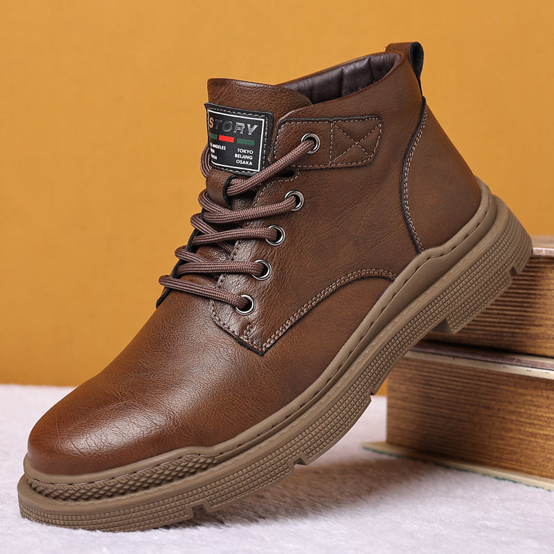 Bottines Homme en Microfibre avec Lacets - Chaudes et Confortables pour l'Hiver