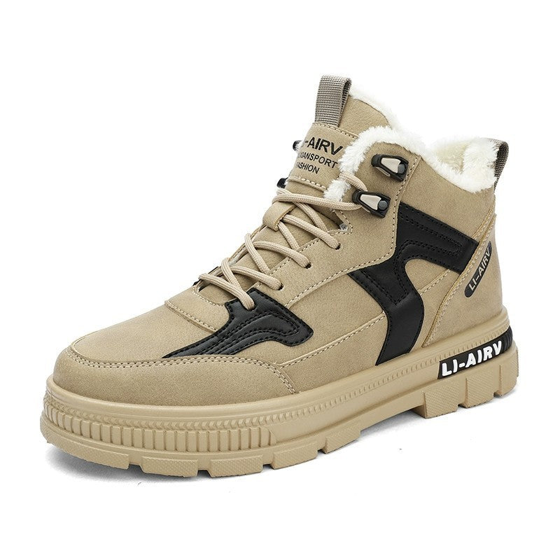 Bottines Montantes Isolantes pour Homme avec Doublure en Fausse Fourrure - Idéales pour l'Hiver