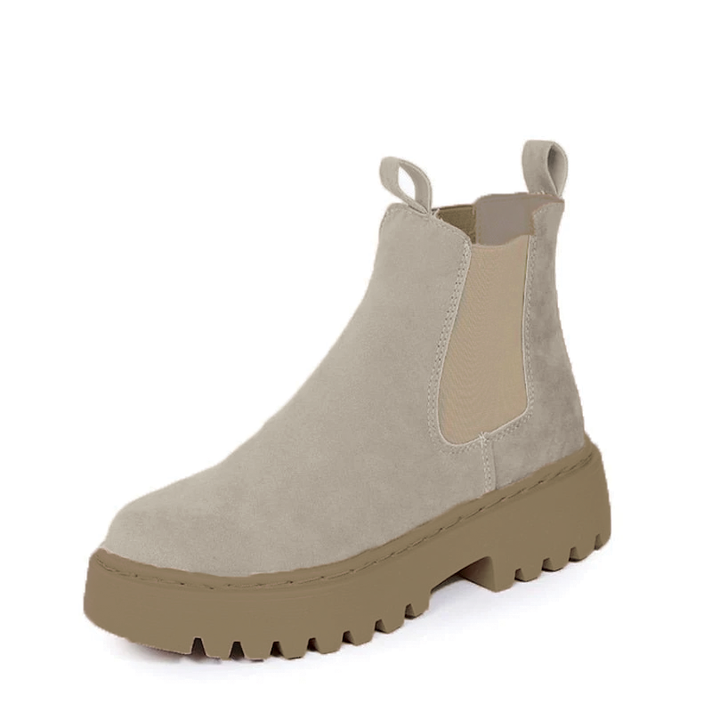 Bottines à enfiler pour femmes en faux suède avec semelle épaisse – Confort et style pour l'hiver 4