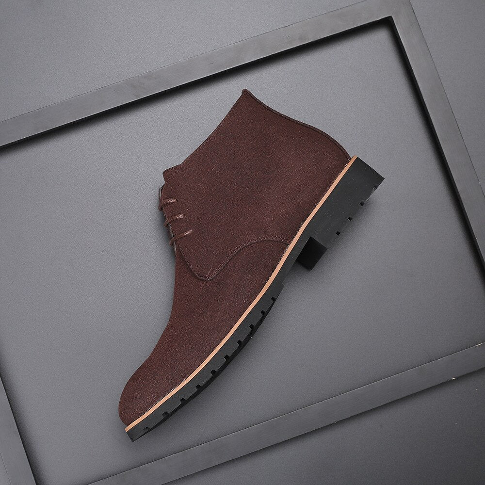 Bottines en Daim pour Hommes à Enfiler – Cuir Suédé, Confort Optimal et Style Moderne pour le Printemps