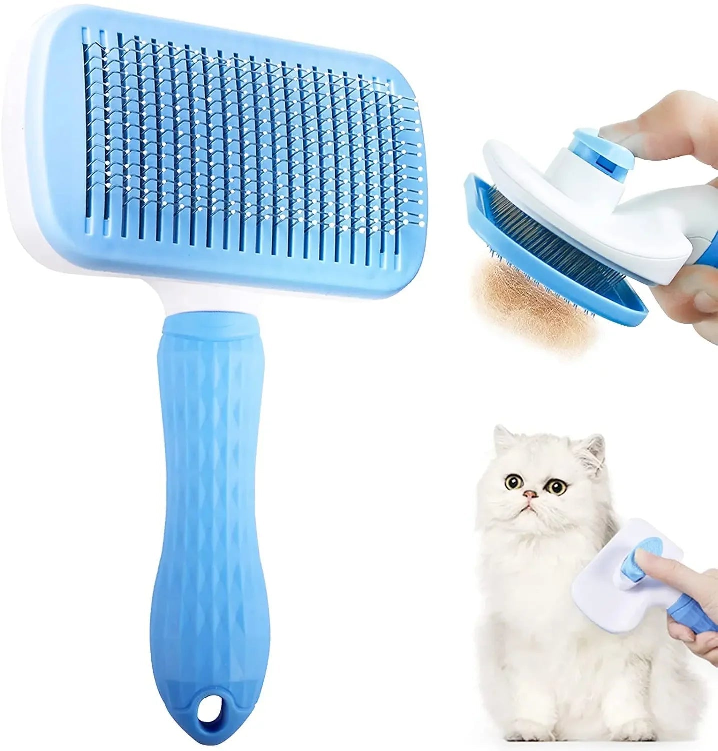 Grooming Brush for Long-Haired Dogs and Cats – Effective Hair Removal and Soothing Massage