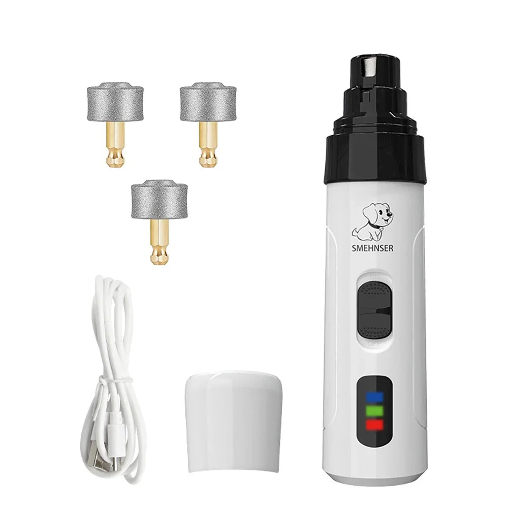 Electric Nail Grinder for Animals with Diamond Bit – Quiet Grooming Tool for Dogs and Cats