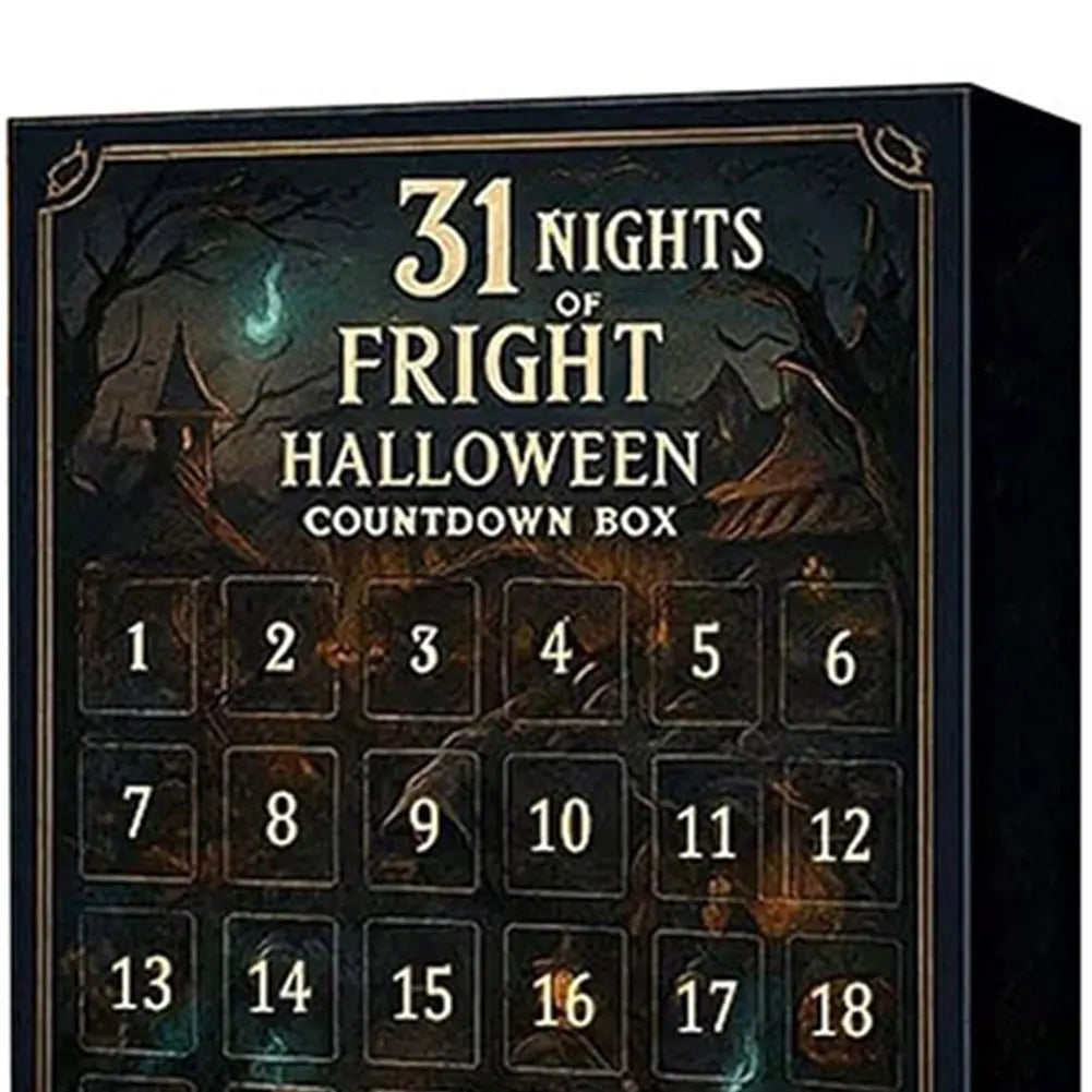 Calendrier de l'Avent Halloween 2025 avec 31 Figurines de Collection – Décoration Thématique Compacte en Plastique et PVC