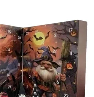 Calendrier de l'Avent Halloween avec 24 Gnomes en Plastique – Compte à Rebours Festif et Décoratif