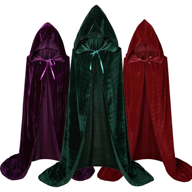 Cape de Cosplay Hocus Pocus avec Capuche – Manteau Unisexe pour Halloween 2025