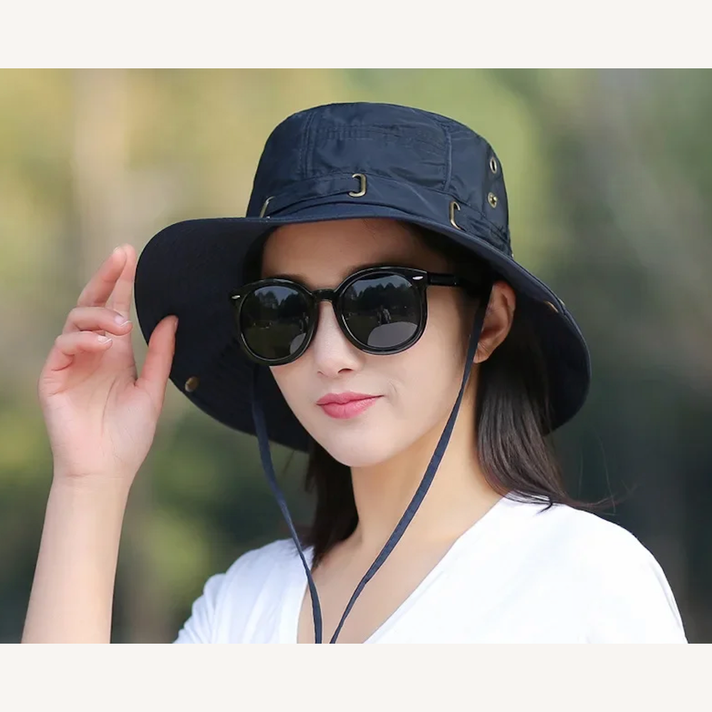 Variant image for Bob Femme Pliable en Coton 100% – Protection Solaire et Confort Optimal, Ajustable de 55 à 60 cm-3