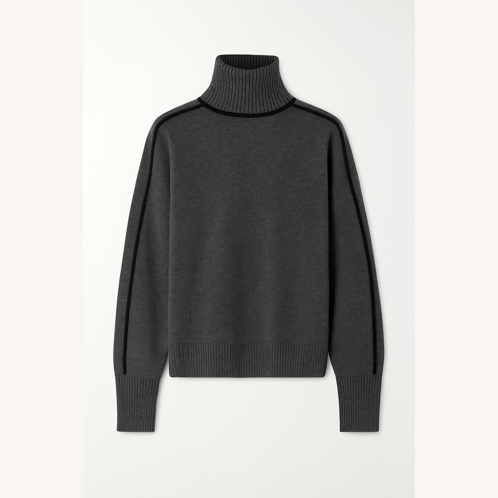 Pull de Noël Femme Col Roulé Oversize en Maille Douce – Confort et Élégance pour l'Hiver