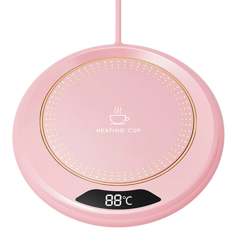 Chauffe-tasse USB avec 3 températures réglables – Garde le café, le thé et le lait au chaud, affichage LED, design compact