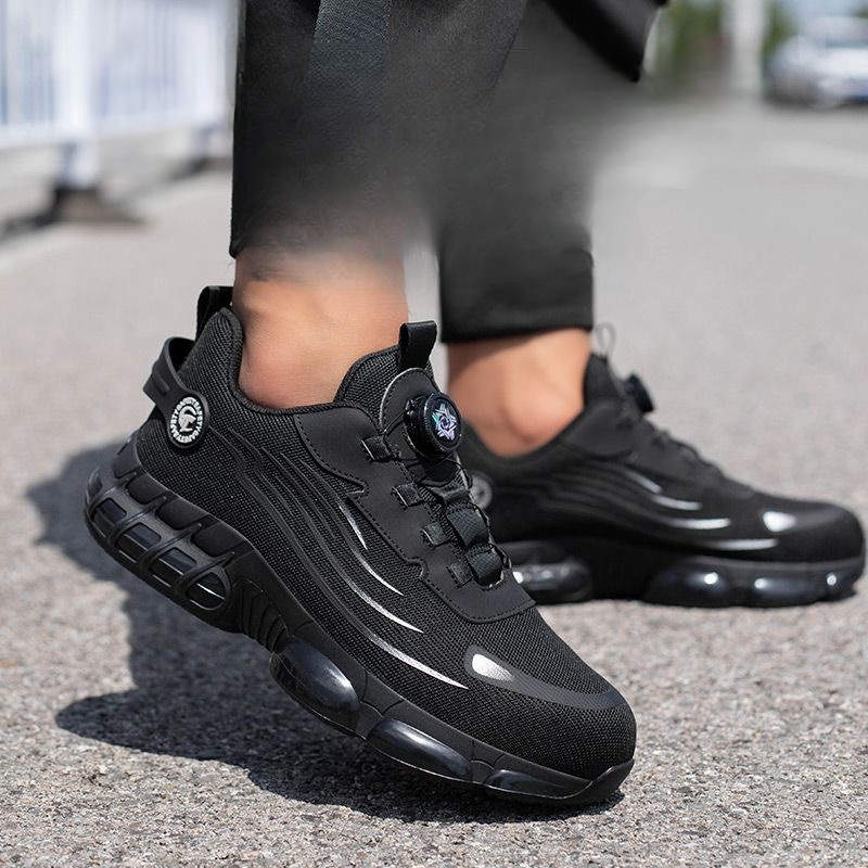 Chaussures de sécurité S3 pour hommes avec semelle antidérapante et design ergonomique – Noir et Gris